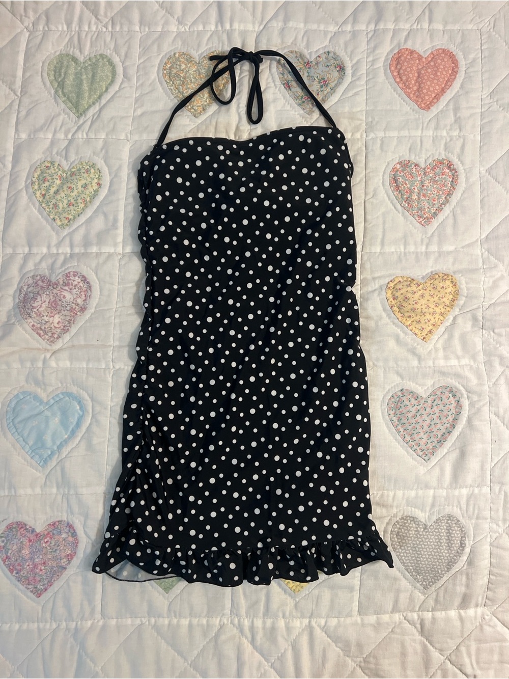 Xhilaration polka dot bathing suit dress retro funky Size Medium